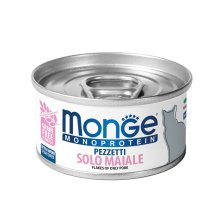 Вологий корм Monge Cat MONOPROTEIN м'ясні пластівці свинина - 80 г