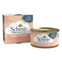Вологий корм Schesir Cat Kitten Care Chicken with Aloe КУРКА З АЛОЕ в желе для кошенят - 85 г