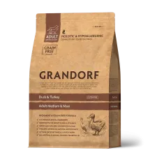 Сухий корм Grandorf Dog Medium & Maxi Duck & Turkey для собак середніх та крупних порід качка та індичка - 1 кг
