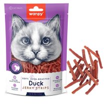 Ласощі Wanpy Cat Soft Duck Jerky Strips ВАНПІ ФІЛЕ КАЧКИ В’ЯЛЕНЕ СМУЖКИ для котів - 80 г