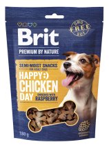 Ласощі для cобак Brit Premium Semi-moist Snacks Chicken with Raspberry напіввологі з куркою і малиною - 180 г