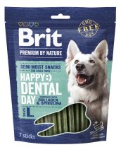 Ласощі для cобак великих порід Brit Premium Dental Snacks L з колагеном і спіруліною - 250 г