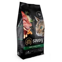 Сухий корм Savory Adult Cat Gourmand Fresh Turkey & Duck для котів гурманів зі свіжою індичкою та качкою - 2 кг
