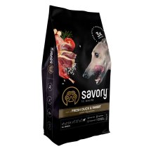 Сухий корм Savory Dog Adult All Breeds rich in Fresh Duck & Rabbit для собак усіх порід зі свіжою качкою й кроликом - 12 кг