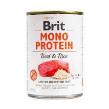 Вологий корм Brit Mono Protein Beef & Rice для собак з яловичиною та рисом - 400 г