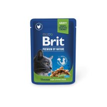 Вологий корм Brit Premium Cat Pouch для стерилізованих котів з куркою - 100 г