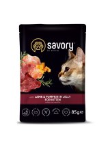 Вологий корм Savory Cat для кошенят ягня з гарбузом у желе пауч - 85 г