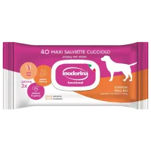 Вологі серветки Inodorina Functional Eufrasia Miele Bio для цуценят з екстрактом очанки медом та квітковим ароматом - 40 шт