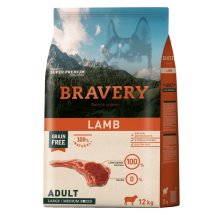 BRAVERY Dog Lamb Large/Medium Adult сухий корм для дорослих собак cередніх та великих порід з ягням - 12 кг
