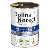 Вологий корм Dolina Noteci DOG Premium Для собак з тріскою та брокколі - 400 г