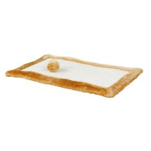 Дряпка-килимок Trixie для котів з іграшкою на мотузці бежева 55х35 см - 1 шт - 1 шт