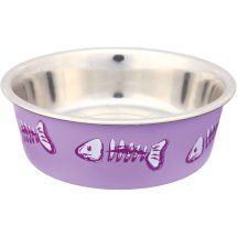 Миска Trixie для котів на гумовій основі з рибками пластикове покриття металева 12 см 250 мл - 1 шт - 1 шт