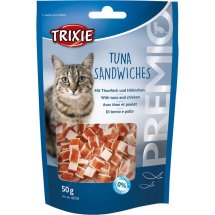 Ласощі Trixie Premio Tuna Sandwiches для котів кубики з тунцем і куркою 50 г - 1 шт - 1 шт