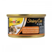 Корм вологий GimCat Shiny Cat для котів з тунцем креветками та мальтом в желе - 70 г - 70 г