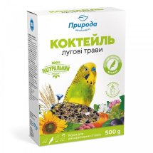 Корм Природа Коктейль для хвилястих папуг лугові трави та насіння льону - 500 г