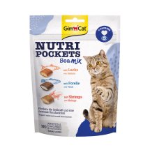 Ласощі вітамінні GimCat Nutri Pockets Морський мікс для котів з лососем фореллю та креветками - 150 г - 150 г