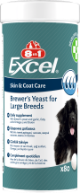 Вітаміни 8in1 Excel Brewers Yeast Large Breed для собак великих порід, пивні дріжджі з часником, для шкіри та шерсті - 80 шт
