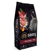 Savory Adult Cat Steril Fresh Turkey and Duck Сухий корм для стерилізованих котів з індичкою та качкою 8 кг - 8 кг