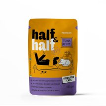 Корм вологий Half&Half для стерилізованих котів, шматочки з тунцем у соусі у формі пауча - 100 г - 100 г
