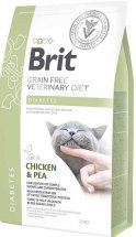 Сухий корм Brit GF VetDiet Cat Diabetes для котів, при цукровому діабеті, з куркою та горохом - 2 кг