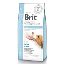 Сухий корм Brit GF VetDiet Dog Obesity для собак, корекція ваги, з ягням, індичкою та горохом - 12 кг