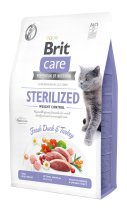 Сухий корм Brit Care Cat GF Sterilized Weight Control для стерилізованих котів з надмірною вагою, качка та індичка - 2 кг