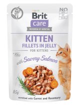 Вологий корм Brit Care Cat Pouch для кошенят, в желе, пікантний лосось - 85 г