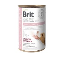 Вологий корм Brit GF VetDiet Hypoallergenic для собак, із харчовою алергією або непереносимістю, з лососем та горошком - 400 г