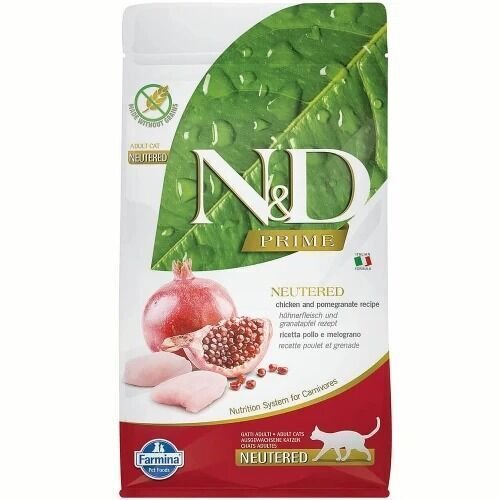 Сухий корм Farmina Cat N&D Grain Free PRIME CHICKEN & POMEGRANATE NEUTERED ADULT - 5 кг - 1.5 кг