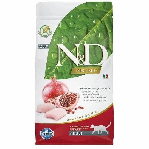 Сухий корм Farmina Cat N&D Grain Free PRIME CHICKEN & POMEGRANATE ADULT - 5 кг - 1.5 кг