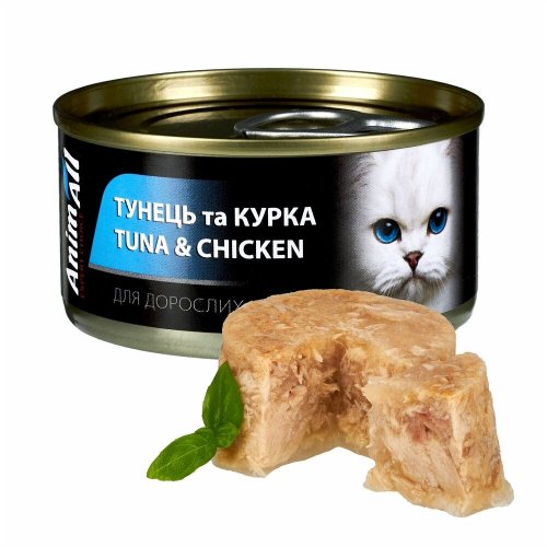 Вологий корм Animall Cat тунець з куркою для котів - 85 г - 85 г