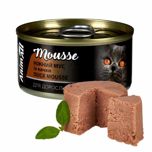Вологий корм Animall Cat для котів Ніжний мус із качки - 80 г - 80 г