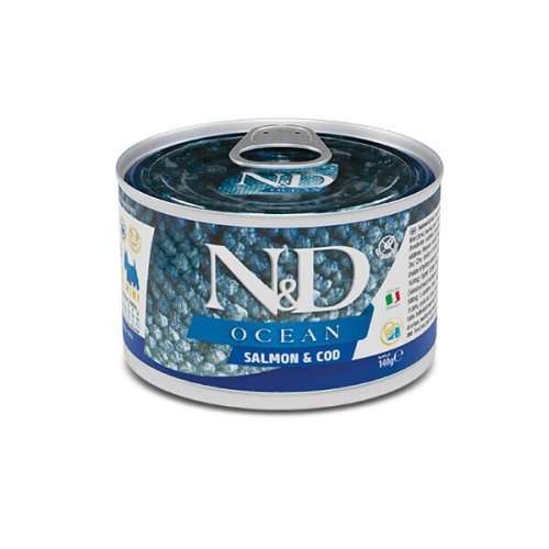 Вологий корм Farmina Dog N&D Grain Free OCEAN SALMON & COD ADULT MINI з лососем та тріскою - 140 г