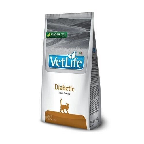 Сухий корм Farmina Cat Vet Life Diabetic дієтитчне харчування для контролю рівня глюкози в крові при цукровому діабеті 2 кг - 400 г