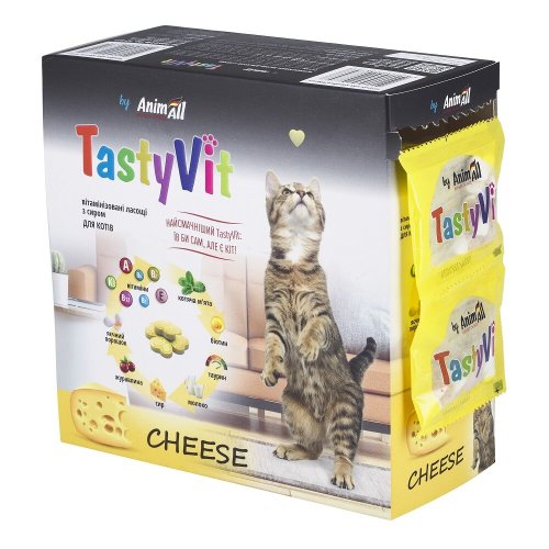 Ласощі Animall Cat ТейстіВіт для котів з сиром (50 пак. по 12 шт) - 600 шт - 600 шт