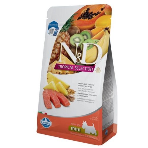 Сухий корм Farmina Dog N&D TROPICAL SELECTION SALMON ADULT MINI з лососем та тропічними фруктами - 1.5 кг