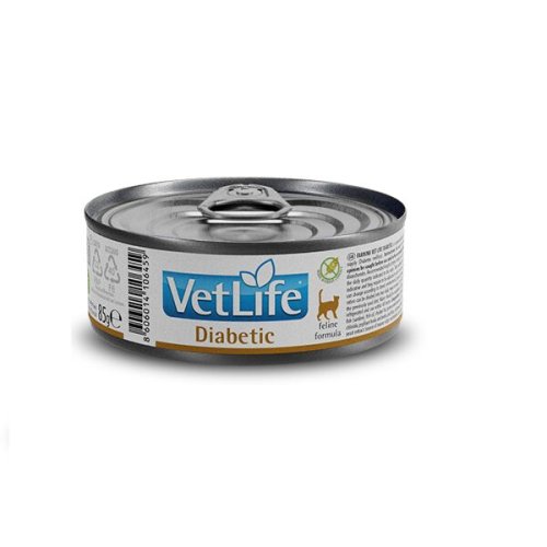 Вологий корм Farmina Cat Vet Life Diabetic дієтичне харчування для контролю рівня глюкози в крові при цукровому діабеті - 85 г - 85 г