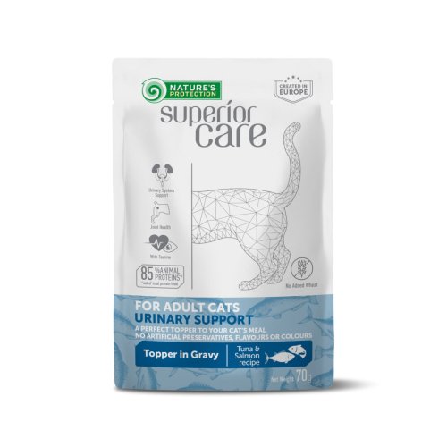 Вологий корм Nature's Protection Cat Superior Care Adult Urinary Tuna & Salmon для котів для підтримки сечовидільної системи з тунцем і лососем - 70 г - 70 г