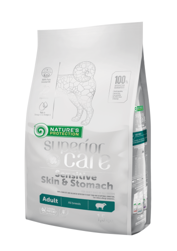 Сухий корм Nature's Protection Dog SC Sensitive Skin&Stomach Adult All Breeds (Lamb) Чутливе Травлення для дорослих собак усіх порід з Ягням - 1.5 кг