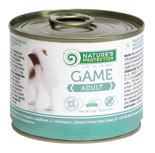 Вологий корм Nature's Protection Dog ADULT GAME для собак з дичиною - 200 г
