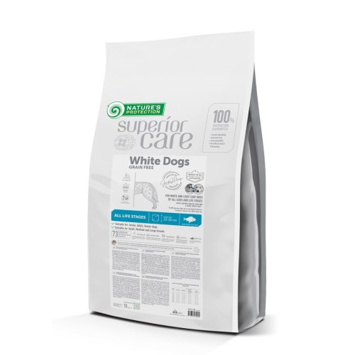 Сухий корм Nature's Protection Dog SC Whites Grain Free White Fish All Sizes & Life Stages Беззерновий для собак усіх порід усі стадії життя Біла Шерсть з Білою Рибою - 10 кг