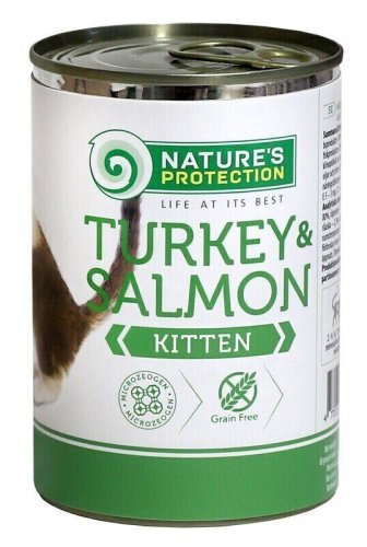 Вологий корм Nature's Protection Cat Kitten Turkey & Salmon для кошенят з індичкою і лососем - 400 г - 400 г