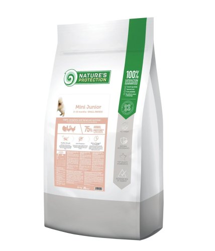 Сухий корм Nature's Protection Dog Mini Junior Small breeds для цуценят та юніорів дріб. порід з м'ясом птиці - 18 кг
