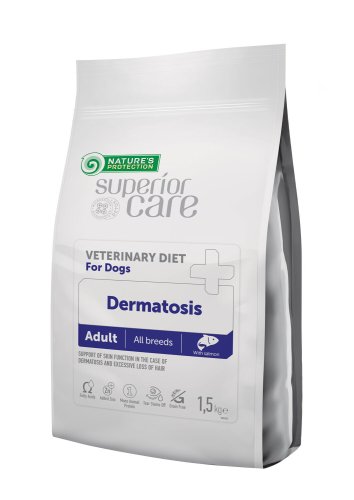Сухий корм Nature's Protection Dog SC Veterinary Diet Dermatosis Salmon Ветиринана дієта для дорослих собак при Дерматитах з Лососем - 1.5 кг