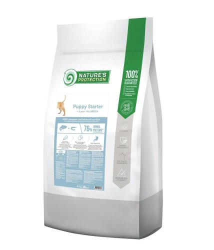Сухий корм Nature's Protection Dog Puppy starter All breeds стартер для цуценят та юніорів з Рибою - 18 кг
