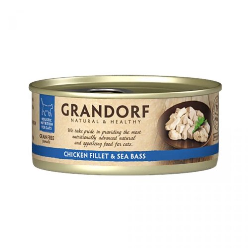 Вологий корм Grandorf Cat Chicken Breast Seabass - 70 г - 70 г