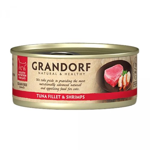 Вологий корм Grandorf Cat Tuna Fillet Shrimps - 70 г - 70 г