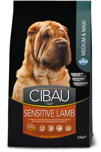 Сухий корм Farmina Dog CIBAU SENSITIVE ADULT MEDIUM & MAXI з чутливим травленням з ягням - 12 кг