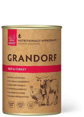 Вологий корм Grandorf Dog Beef Turkey Adult для собак з яловичиною та індичкою - 400 г