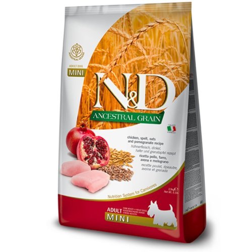 Сухий корм Farmina Dog N&D Low Grain CHICKEN & POMEGRANATE ADULT MINI - 2.5 кг